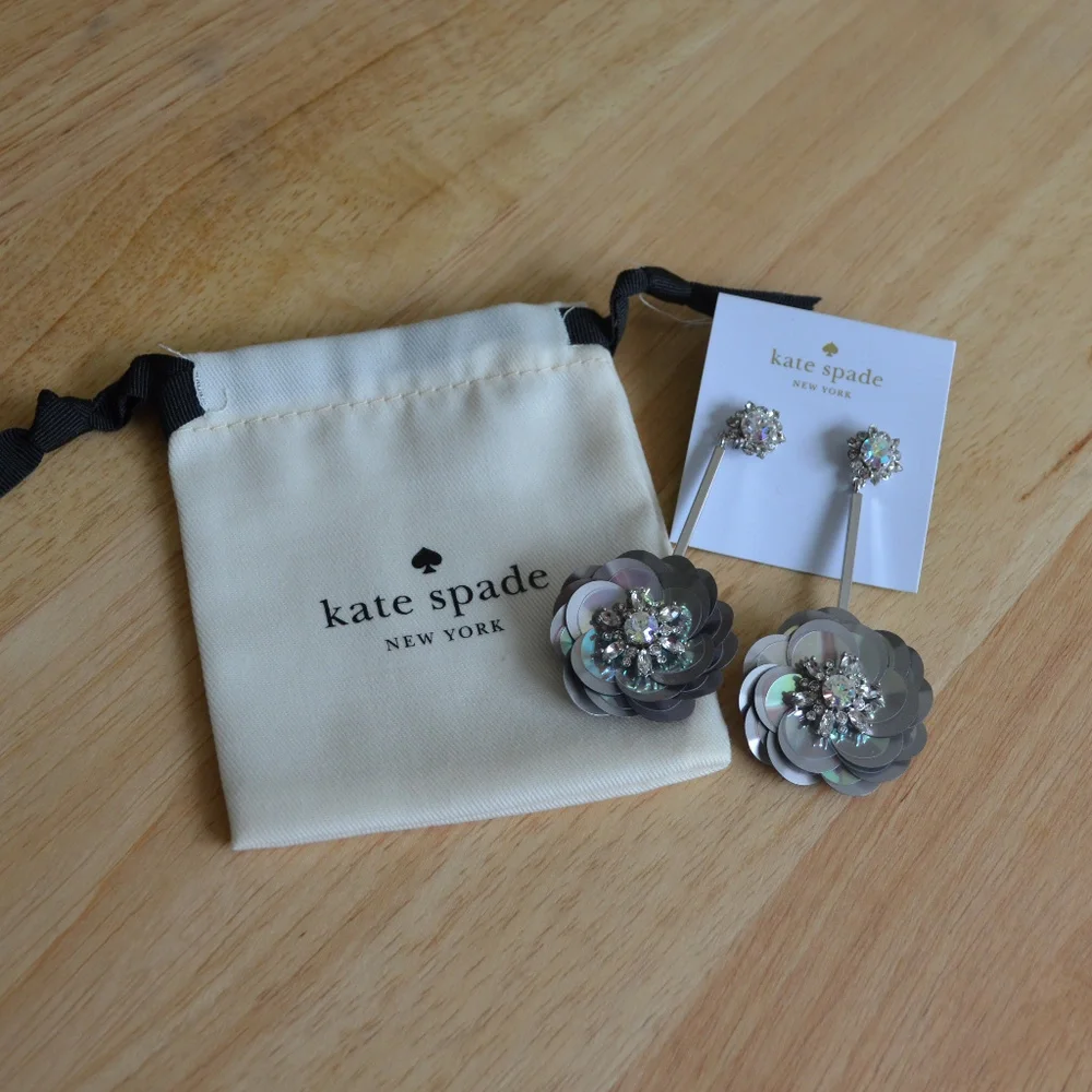 KATE SPADE Statement Sequin Drop Earrings